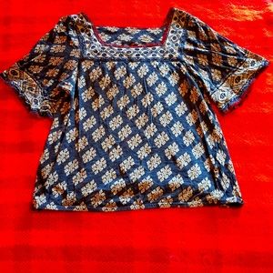 Lucky Brand peasant shirt LG